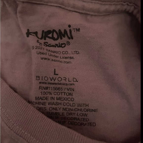 Kuromi T Shirt Size L Worn But Good Quality Has Small Paint Stain On It - Picture 2 of 3